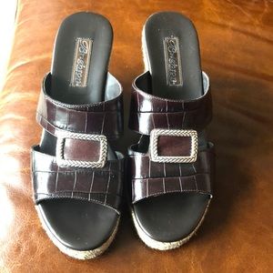 Brighton brown wedges, NEVER WORN!